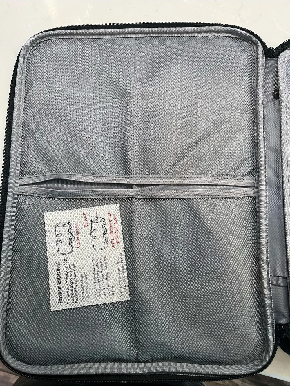 Document Storage Organizer Bag with Safe Code Lock - Black